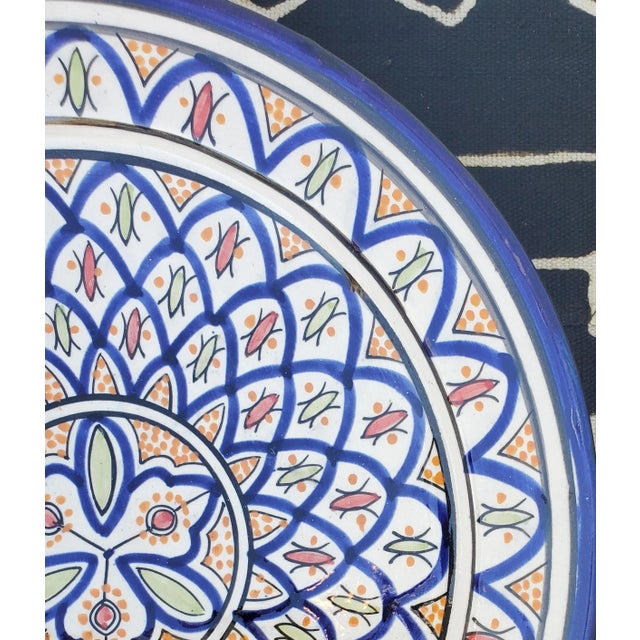A rare or one of a kind exquisite Moroccan plate / charger not only for decoration purpose, but also to serve amazing...
