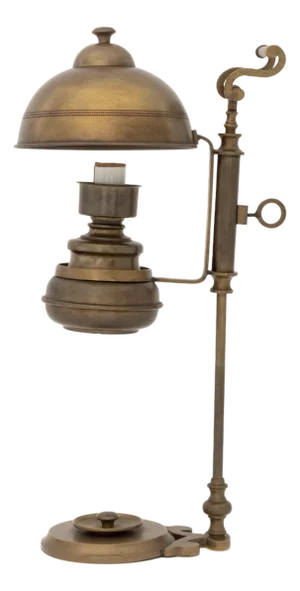 Vintage Brass Adjustable Electrified Oil Lamp