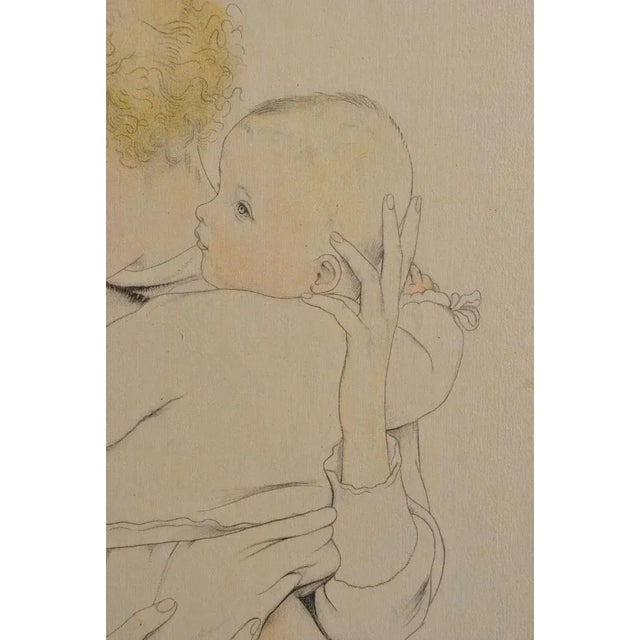 Walter Sauer, Mother and Child, Signed Engraving For Sale - Image 6 of 7