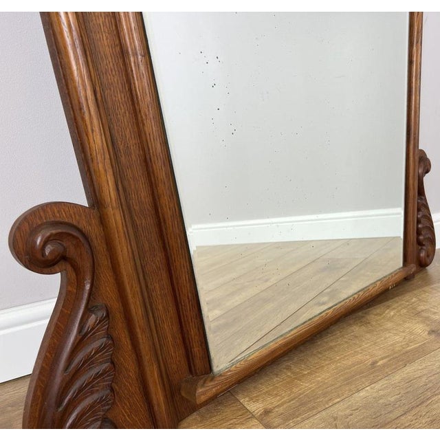 Brown Vintage French Style Dressing Table Mirror For Sale - Image 8 of 11