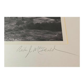 Late 20th Century Signed Gelatin Silver Print ‘Washington Park’ by Anita MacDonald – Framed Black & White Winter Landscape Photograph For Sale