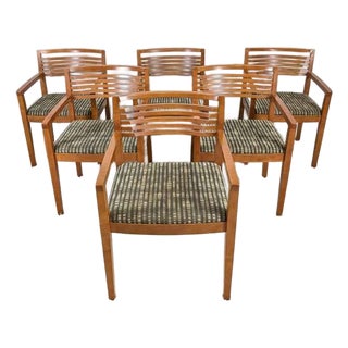Vintage Set of 6 Postmodern Ricchio Chairs by Knoll For Sale