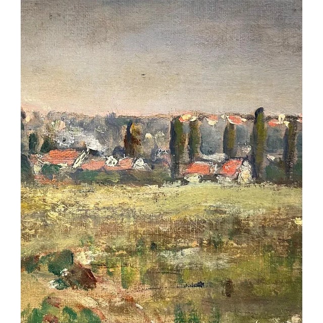 Henri Duvoisin, Rural Landscape, Oil on Canvas, 1918 For Sale - Image 6 of 12