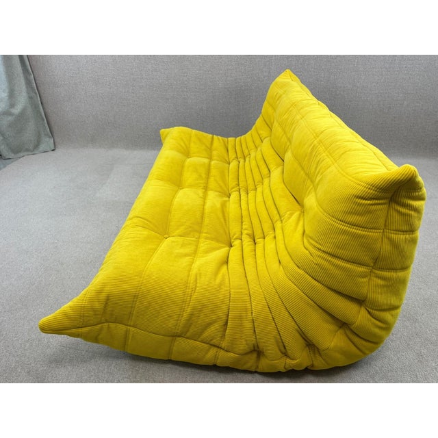 Togo Three-Seater Sofa in Yellow from Ligne Roset, 2012 For Sale - Image 6 of 15