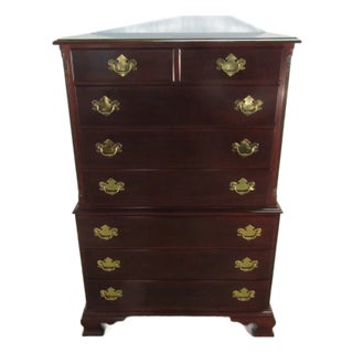 Statton Solid Cherry High Chest of Drawers For Sale