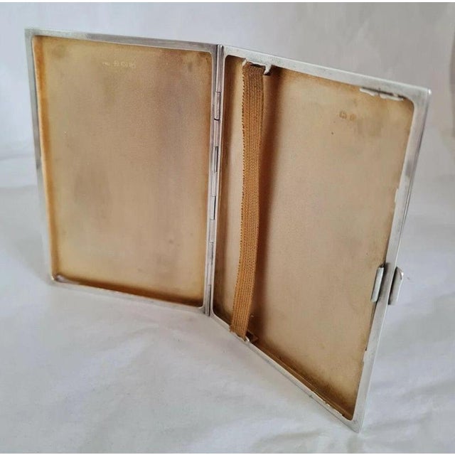Art Deco Sterling Silver Cigarette Case by John Henry Wynn, 1939 For Sale - Image 11 of 18