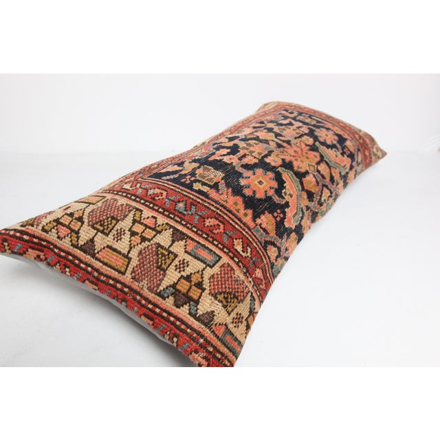 Antique Persian Melair Style Handwove Rug Pillow Cushion - For Sale In Tampa - Image 6 of 11