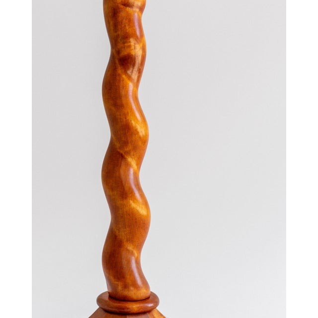 1940s Vintage Scandinavian Hand-Carved Table Lamp, Sweden, 1944 For Sale - Image 5 of 8