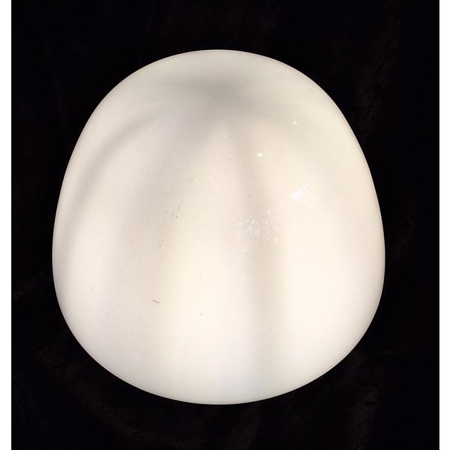 Art Deco German Ceiling Lamp with Opaque White Glass Shade from Brüne, 1930s For Sale - Image 3 of 7
