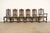 A beautiful set of six antique English Jacobean or Tudor style dining chairs By Berkey & Gay USA, Circa 1920s Carved...