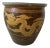 Vintage 1960s Very Large Tony Duquette Style Asian Brown Dragon Egg Pot For Sale