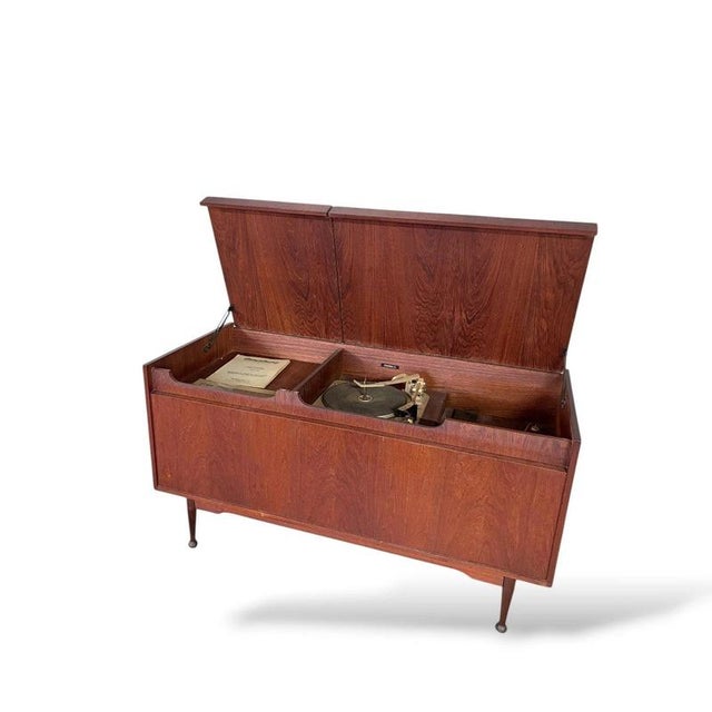Mid-Century Modern Radiogram with Armstrong Amplifier and Tandberg Speaker in Teak, 1960s For Sale - Image 6 of 11