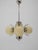 Metal Art Deco Chandelier in Glass and Nickel, Europe, 1930s For Sale - Image 7 of 13