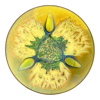 Mid 20th Century Edwards Star Original for Gump's San Francisco Enameled Copper Dish For Sale