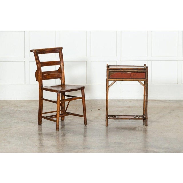 Antique English Bamboo Sewing Side Table, 1910 For Sale - Image 16 of 17