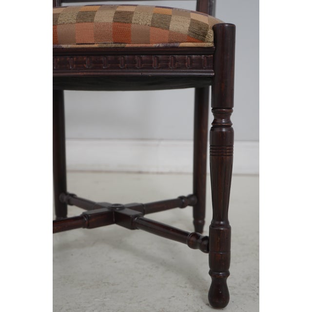 Wood Set of 6 Country French Style Wheat Back Dining Chairs For Sale - Image 7 of 18