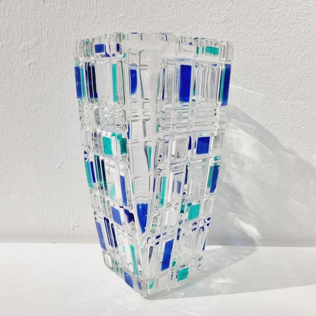 Multicolored Crystal Vase, 1960s For Sale - Image 11 of 13