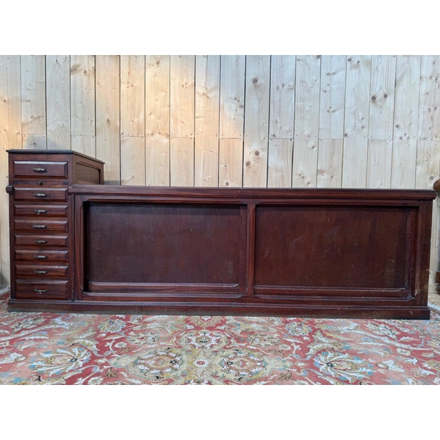 Art Deco Shop Counter Display Case in Mahogany-Stained Wood, 1920s For Sale - Image 10 of 10