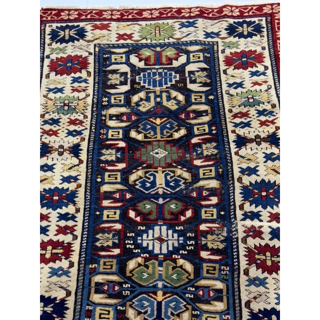 Antique Kuba Zehour Rug 2’11" X 5’5” For Sale - Image 4 of 7
