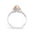 Early 21st Century 10K White Gold 5MM Cultured Freshwater Pearl and Diamond Halo Ring (I-J Color, I1-I2 Clarity) - Ring Size 8 For Sale - Image 5 of 7