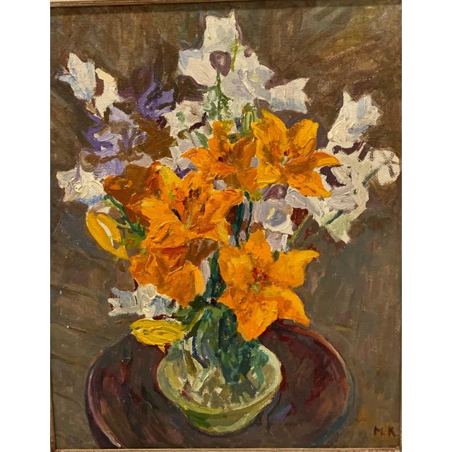 Bouquet ,Flowers,Orange,Russian MAYA KOPITZEVA (Gagra, Georgia, 1924 - 2005) Maya Kopitzeva’s works have been acquired by...