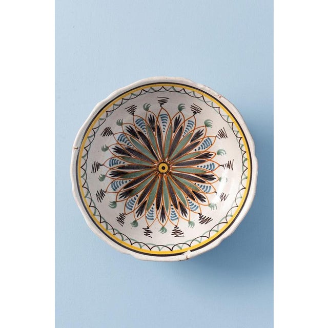 Polychrome Rosette Salad Bowl For Sale - Image 9 of 9