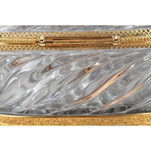 Charles X Cut-Crystal and Ormolu Jewelry Box For Sale - Image 12 of 14