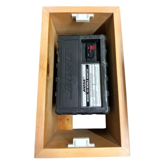 Minimalism 4 Bose Model 121 Mobile Monitor With Wooden Speaker Cabinet For Sale - Image 3 of 4