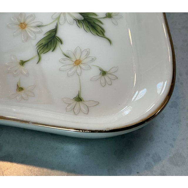 Vintage Floral Tray, Kifton Japan, Hand Painted Daisy, Vanity Tray,1980s Porcelain. For Sale - Image 11 of 11