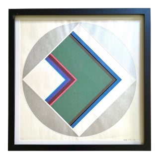 Fletcher Benton 1972 Pop Art Geometric Serigraph on Paper For Sale