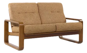 Milo Baughman Style Mid Century Teak Settee