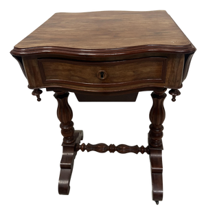 Mahogany and Veneer Worktable, 1800s
