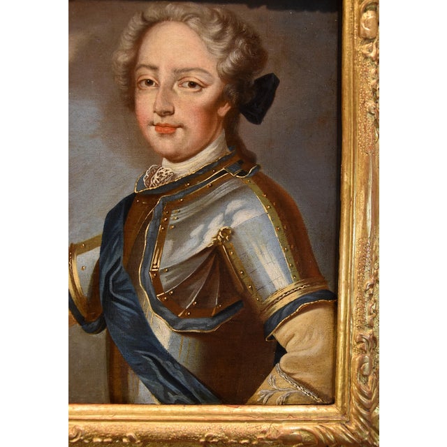 Atelier of Pierre Gobert, Louis XV King of France & Maria Leszczynska, 18th Century, Oil on Canvases, Framed, Set of 2 For Sale - Image 12 of 17