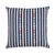 Rustic European Schumacher Rhodes Stripe 22" Pillow in Navy For Sale - Image 3 of 3