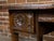 French French 1800s Walnut Desk with Three Drawers, Carved Floral Motifs and Patina For Sale - Image 3 of 12