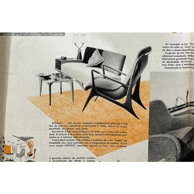 Armchair in Hardwood and Bouclé by John Graz, 1950s For Sale - Image 9 of 10