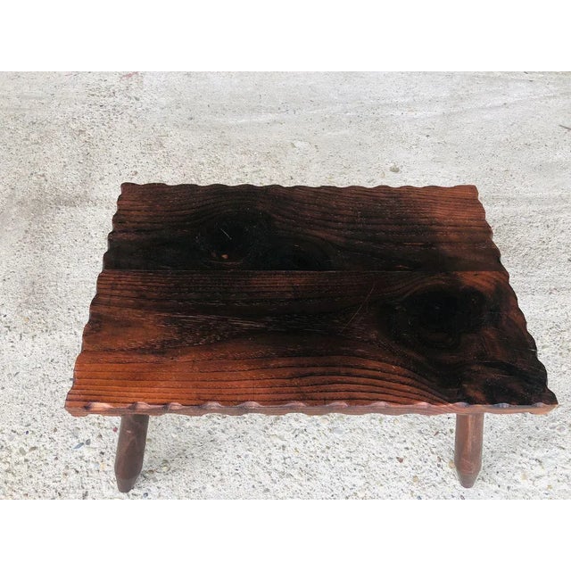 Beautiful, handcrafted, French, farmhouse side table/ small coffee table on tapered legs, from the late 50's - early 60's....