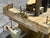 Late 19th C. American Primitive Folk Hand-Crafted Battleship Model on Base For Sale - Image 10 of 17