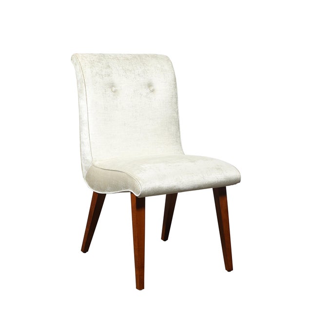 Pair of Art Deco Button Back Velvet Chairs by Russel Wright for Conant Ball For Sale - Image 13 of 13