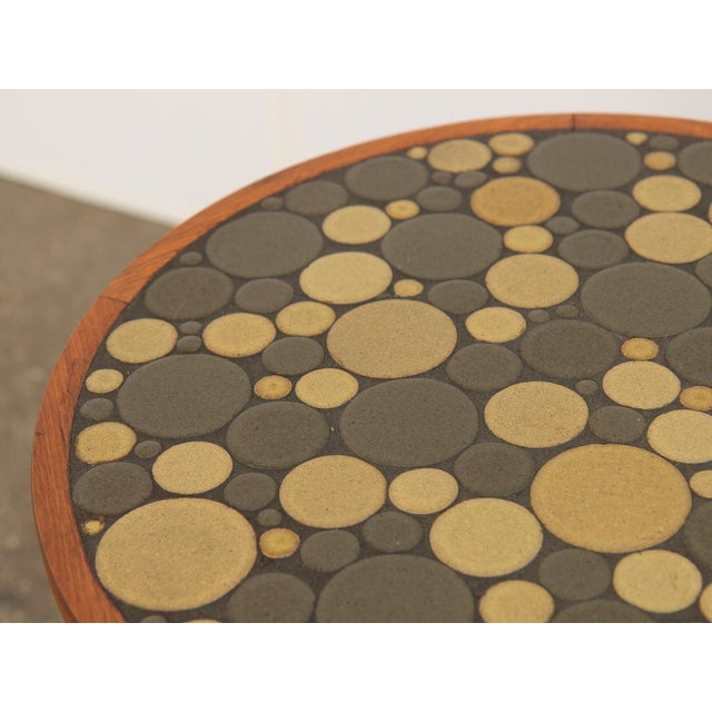 1960s Martz Coin Tile Side Table | Chairish