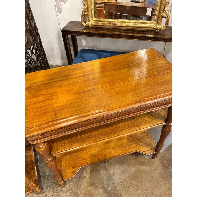 Wood Pair of 19th C. French Oak Etageres For Sale - Image 7 of 8