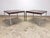 Mid-Century Modern 1970’s Florence Knoll “T Angle” Chrome & Walnut Laminate Side Tables Matching Pair For Sale - Image 3 of 12