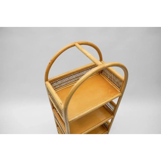 Beige Italian Rattan Shelf, 1960s For Sale - Image 8 of 9