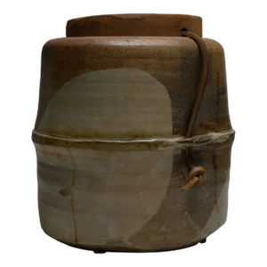 Lidded Stoneware Vessel by Sandra Johnstone, Mid-Century Modern, 1970s