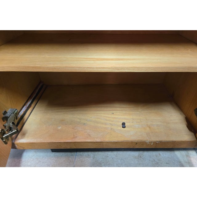 Henredon "Scene Two" Collection Burlewood Credenza For Sale In Miami - Image 6 of 11