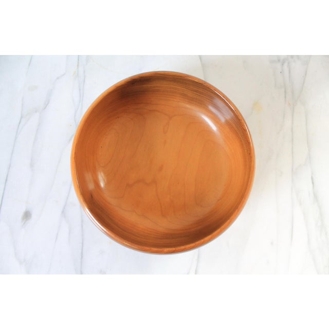 Vintage Myrtle Wood Bowl For Sale - Image 4 of 7