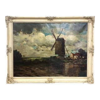 Antique Oil on Canvas For Sale