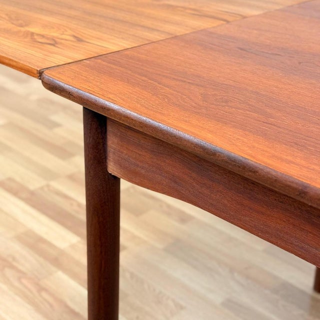 Wood Vintage Danish Dining Table in Teak, 1950s For Sale - Image 7 of 11