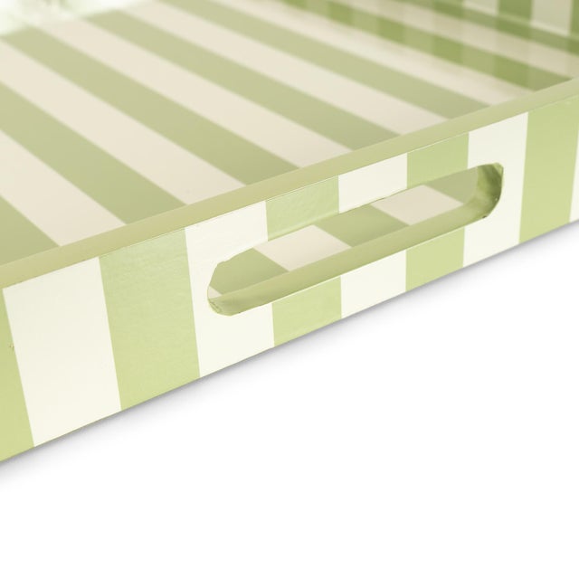 2020s Soho Green Stripe Tray For Sale - Image 5 of 9