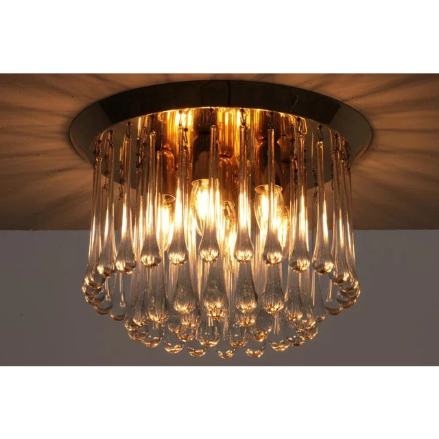 Austrian Raindrop Hanging Lamps in Murano by J. T. Kalmar, 1970, Set of 2 For Sale - Image 3 of 12